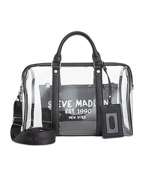 steve madden dupe bag|steve madden clear travel bag.